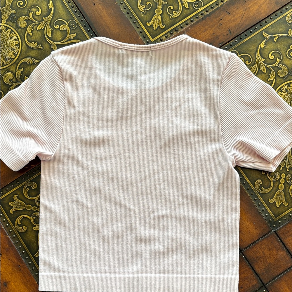 Charlotte Russe Blush Ribbed Tee - Picture 4 of 4
